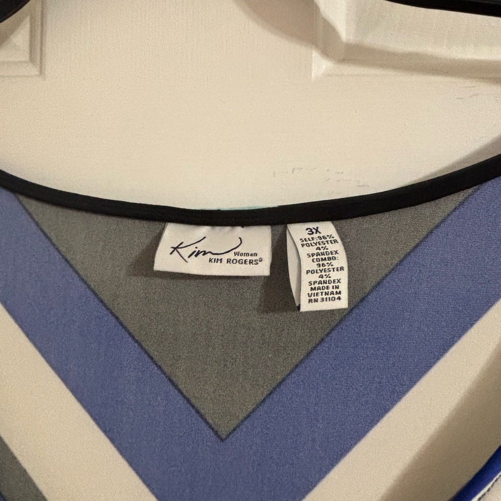 Kim Rogers Black and Blue Chevron Maxi Dress - Picture 2 of 3